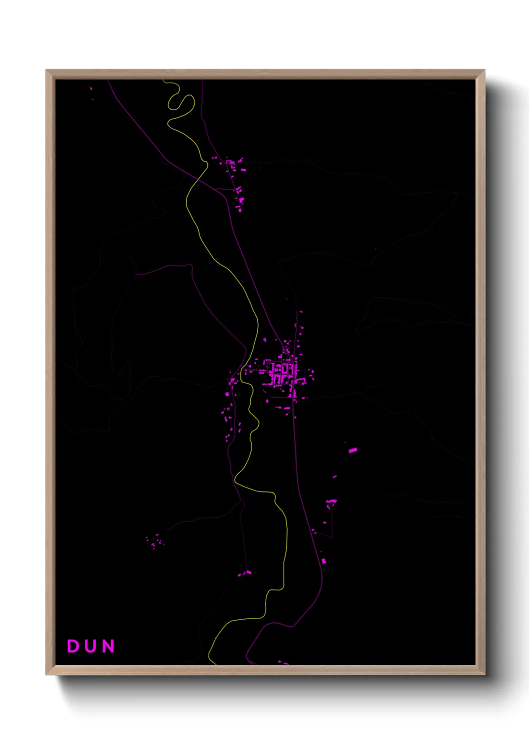 Une affiche de carte sur Dun