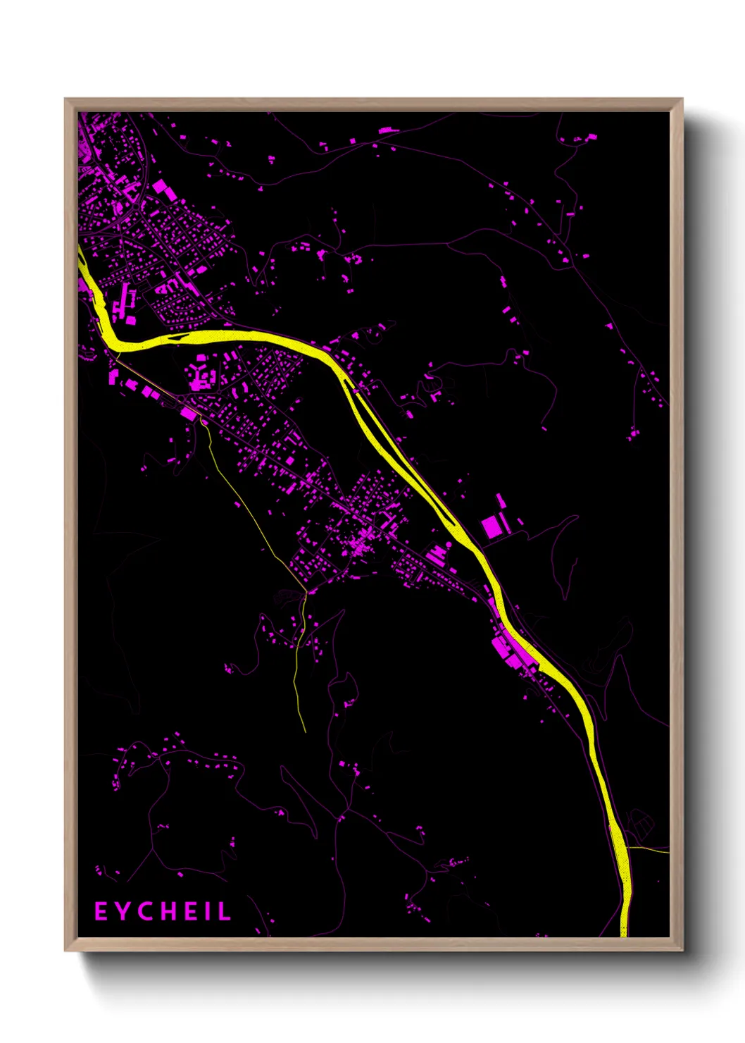 Une affiche de carte sur Eycheil