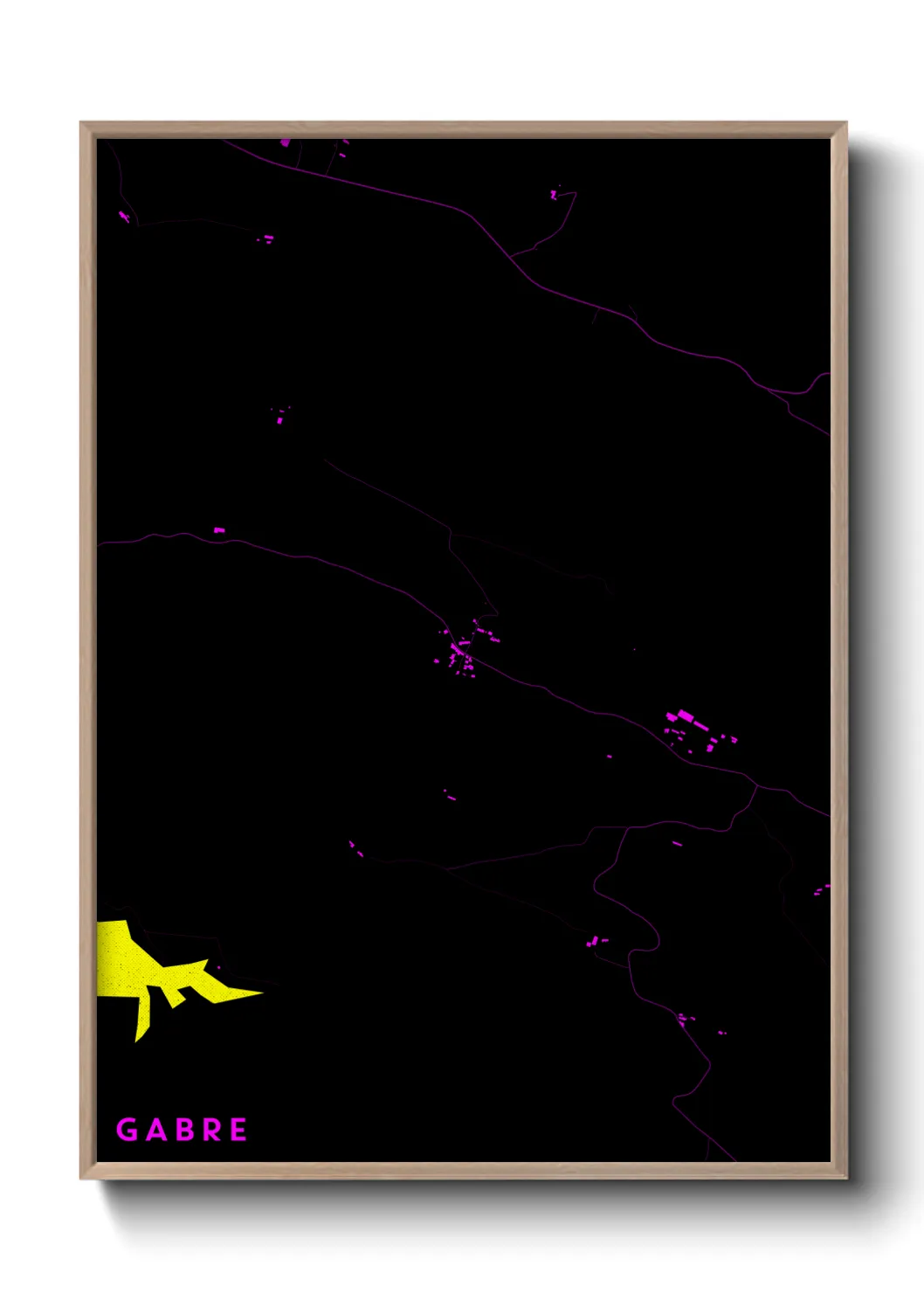Une affiche de carte sur Gabre