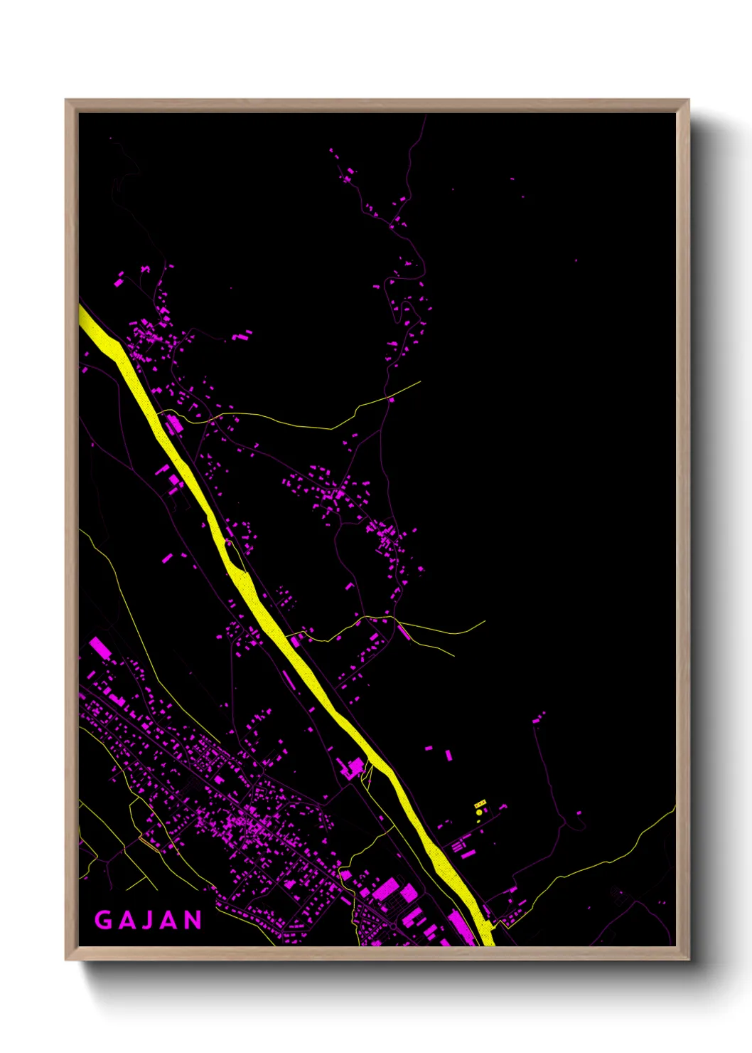 Une affiche de carte sur Gajan
