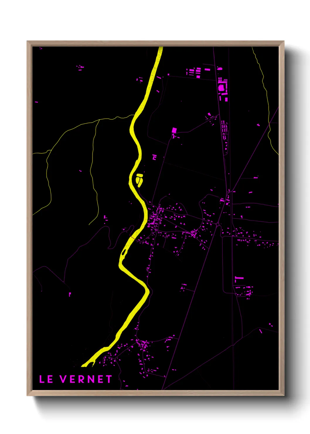 Une affiche de carte sur Le Vernet