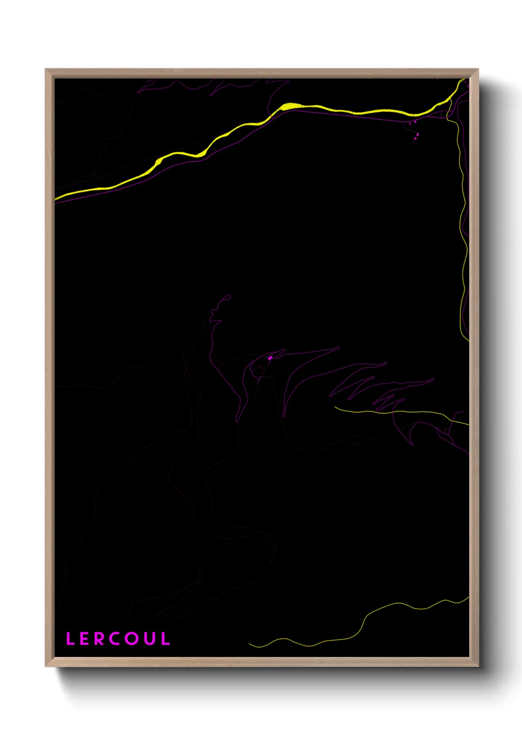 Une affiche de carte sur Lercoul