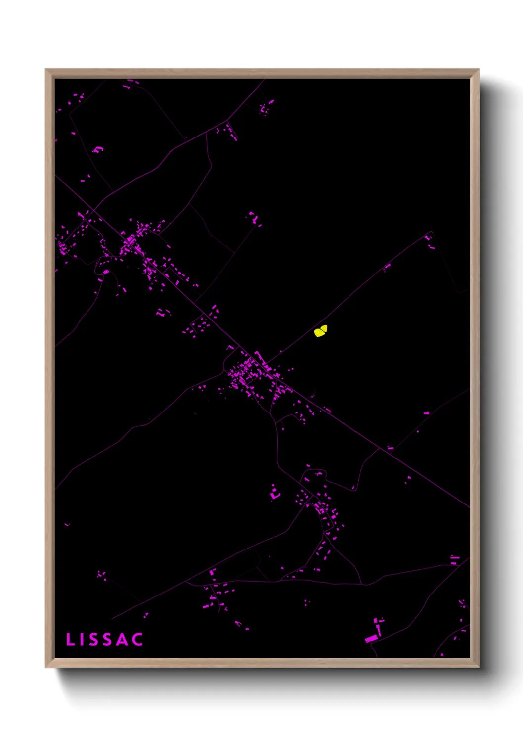 Une affiche de carte sur Lissac