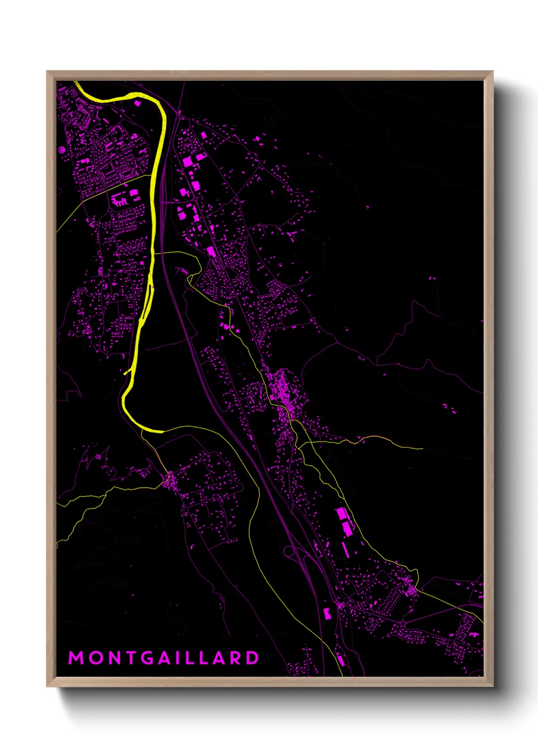 Une affiche de carte sur Montgaillard