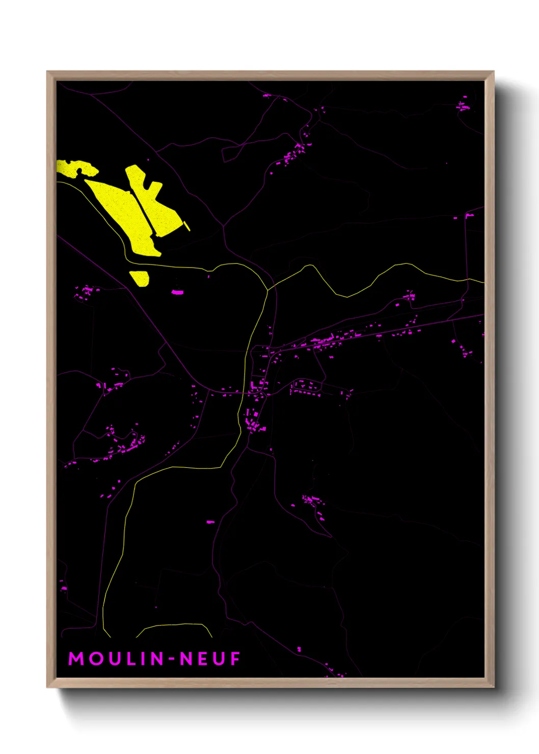 Un poster carteMoulin-Neuf