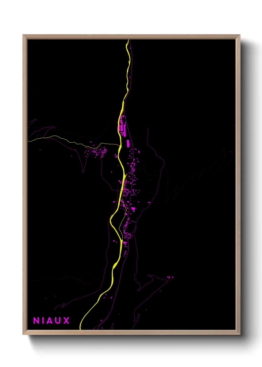 Une affiche de carte sur Niaux