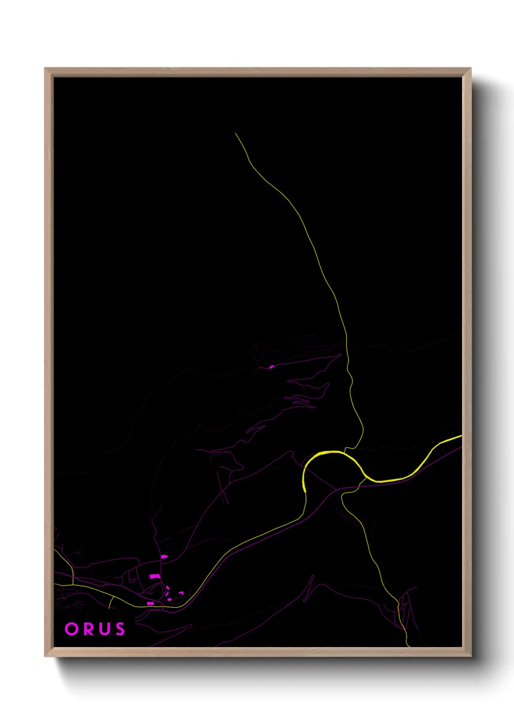 Une affiche de carte sur Orus