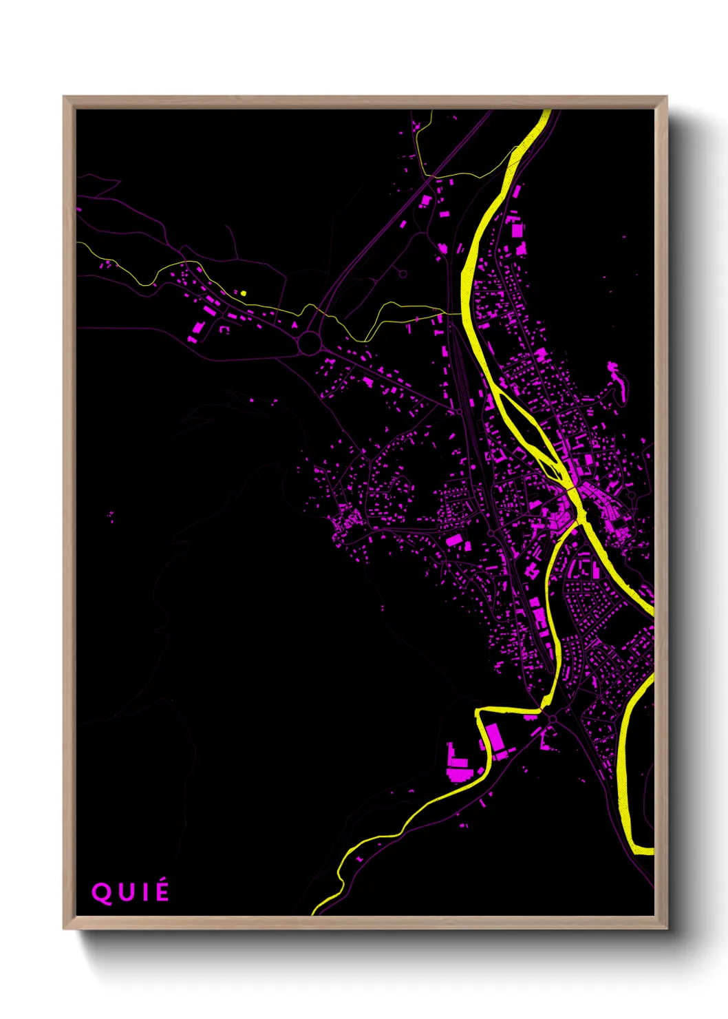 Une affiche de carte sur Quié