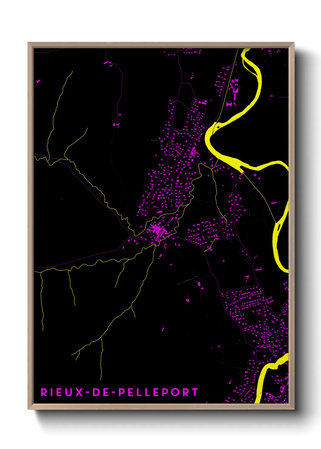 Une affiche de carte sur Rieux-de-Pelleport