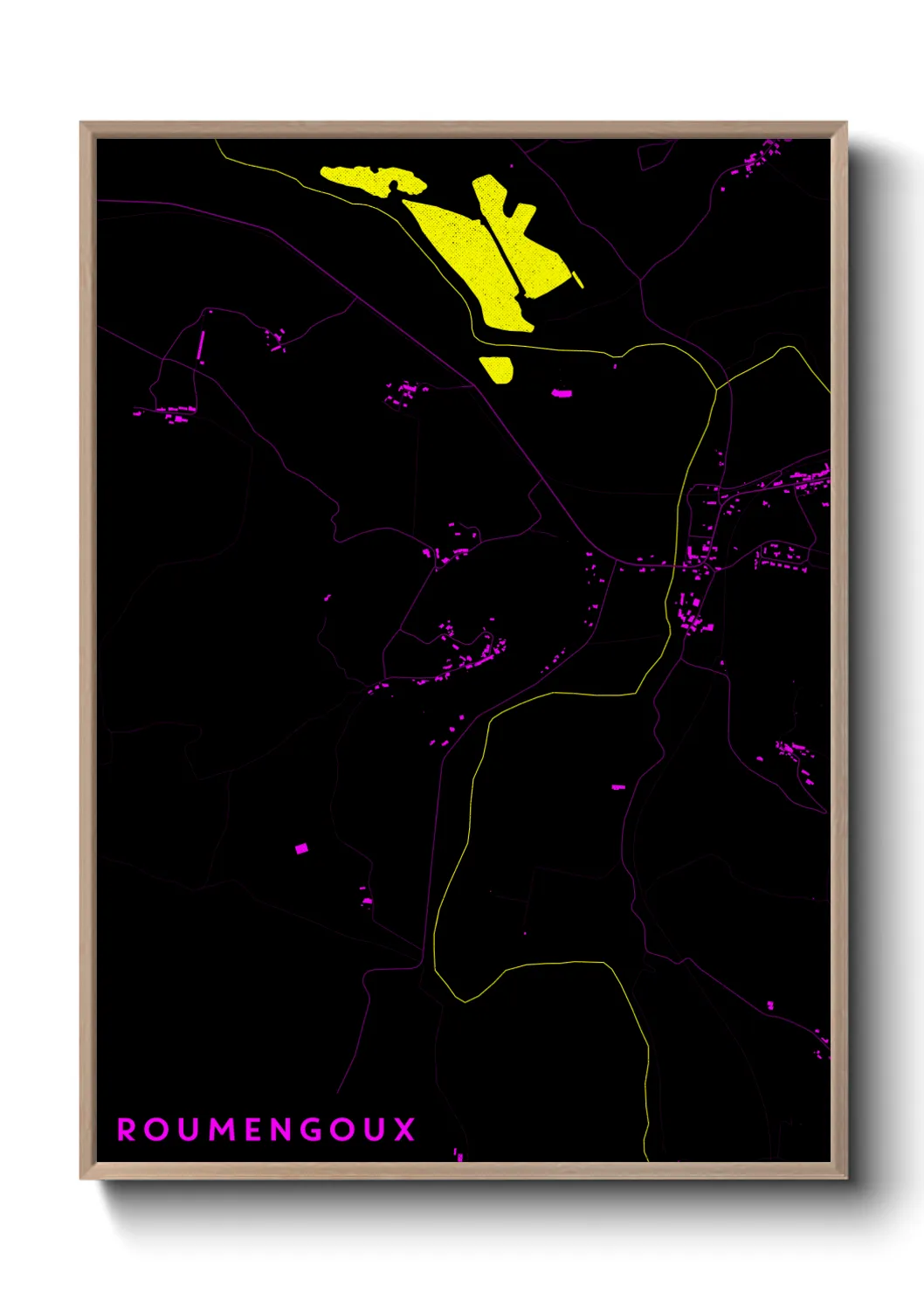 Une affiche de carte sur Roumengoux