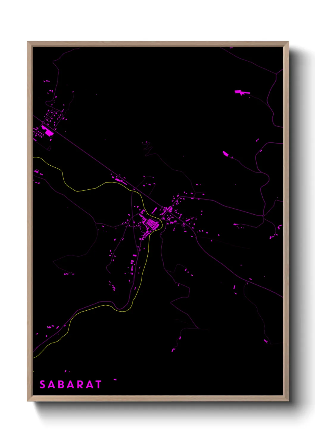 Une affiche de carte sur Sabarat