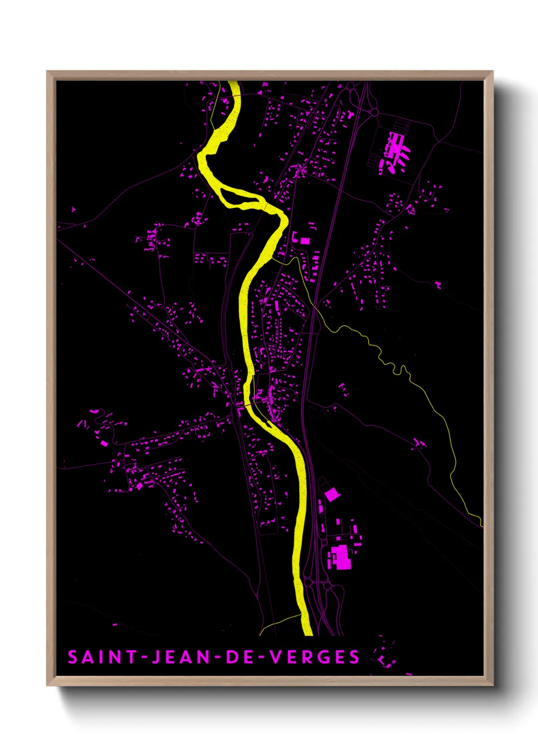 Une affiche de carte sur Saint-Jean-de-Verges