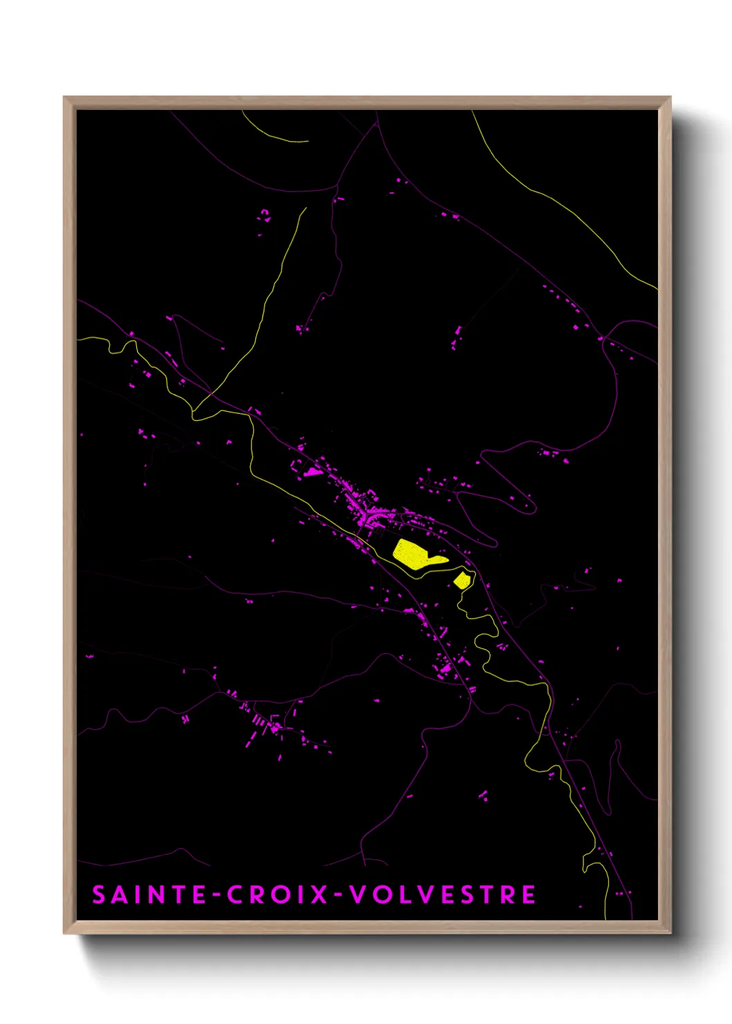 Une affiche de carte sur Sainte-Croix-Volvestre