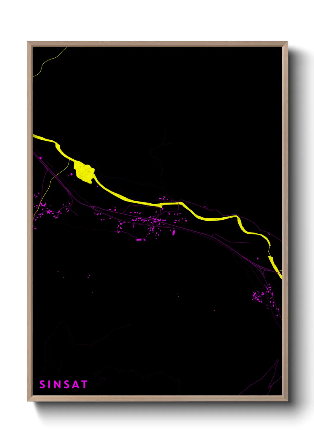 Une affiche de carte sur Sinsat