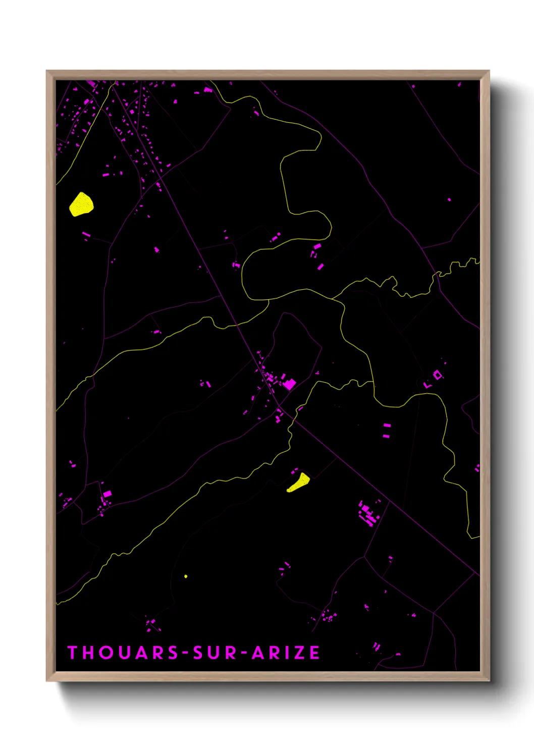 Une affiche de carte sur Thouars-sur-Arize