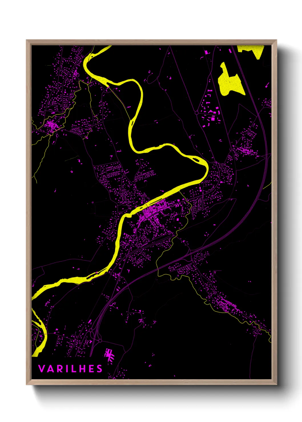 Une affiche de carte sur Varilhes