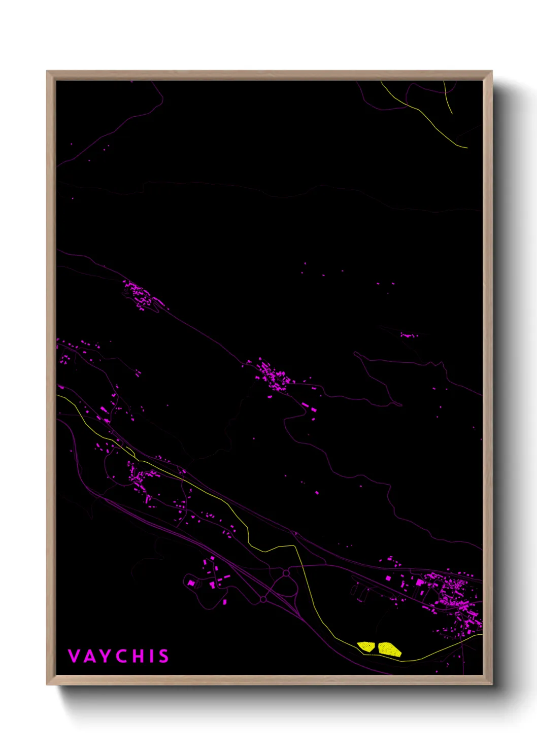 Une affiche de carte sur Vaychis