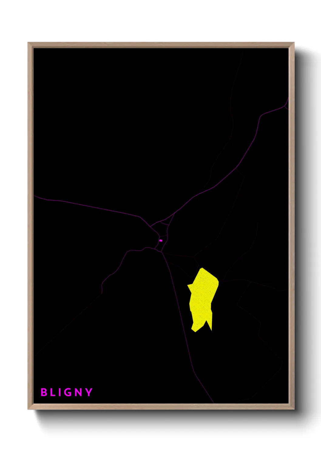 Une affiche de carte sur Bligny