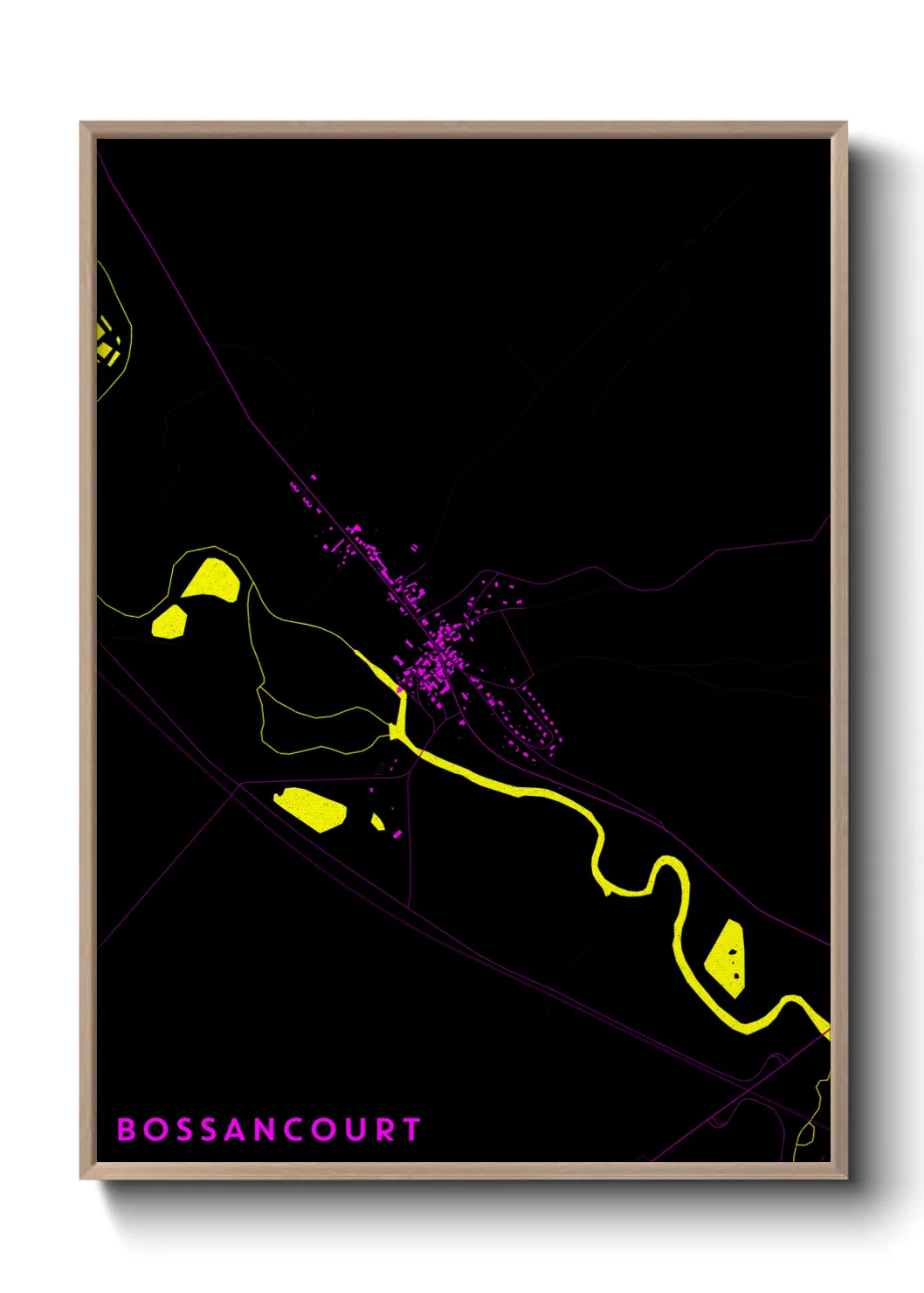 Une affiche de carte sur Bossancourt