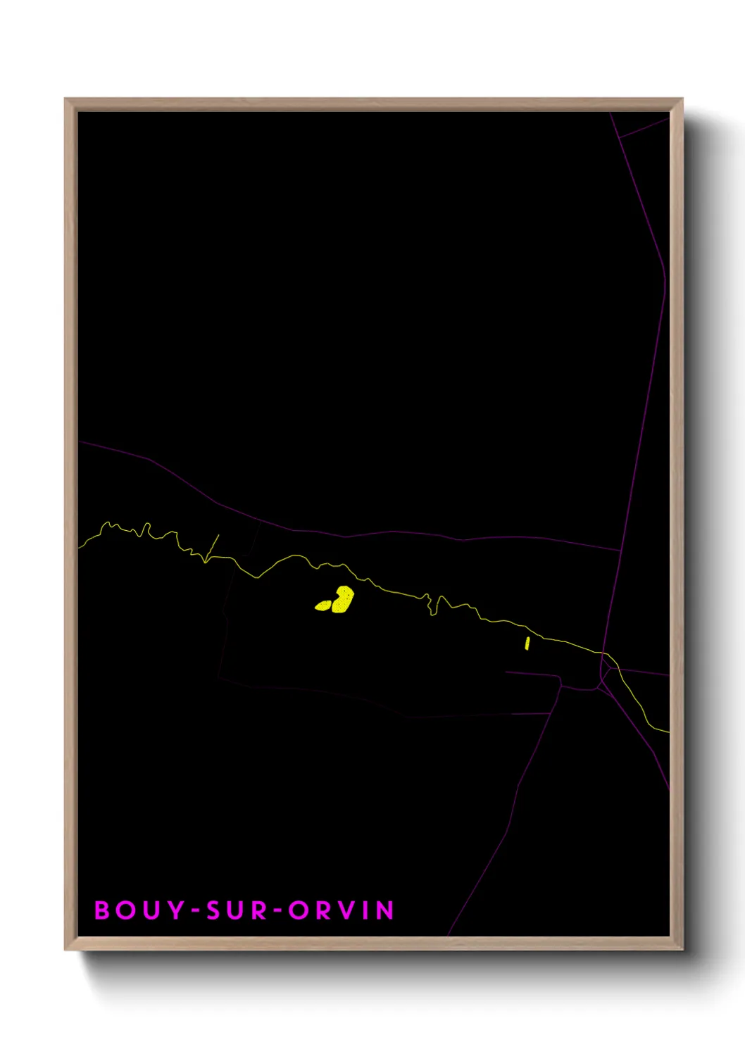 Une affiche de carte sur Bouy-sur-Orvin