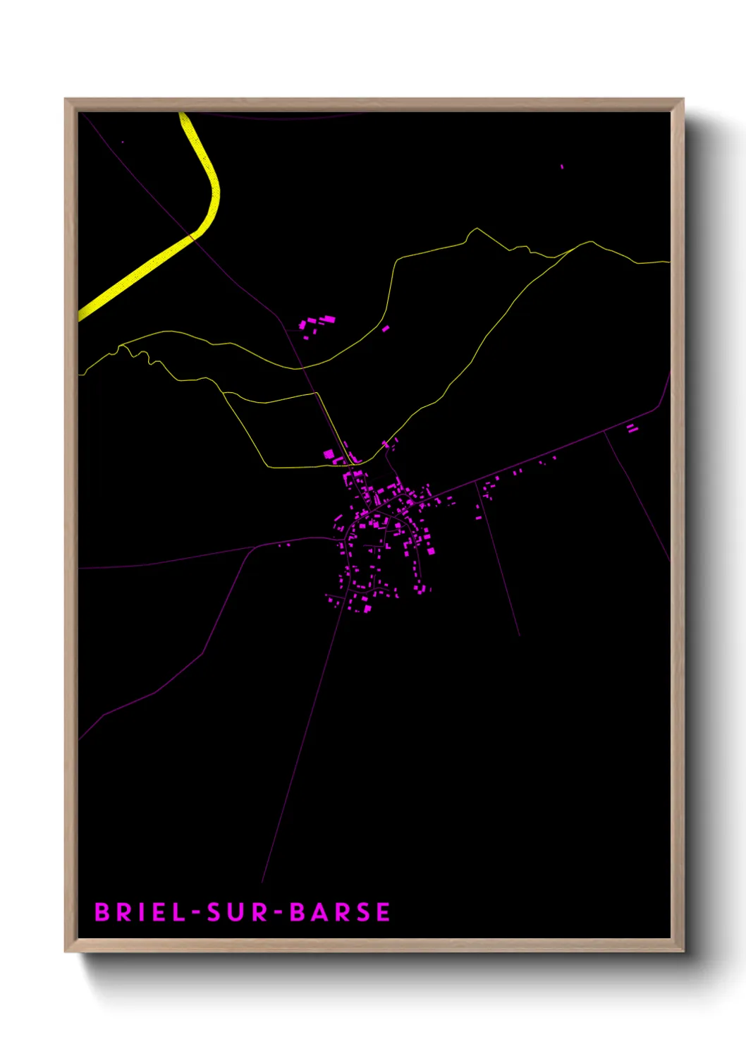 Une affiche de carte sur Briel-sur-Barse
