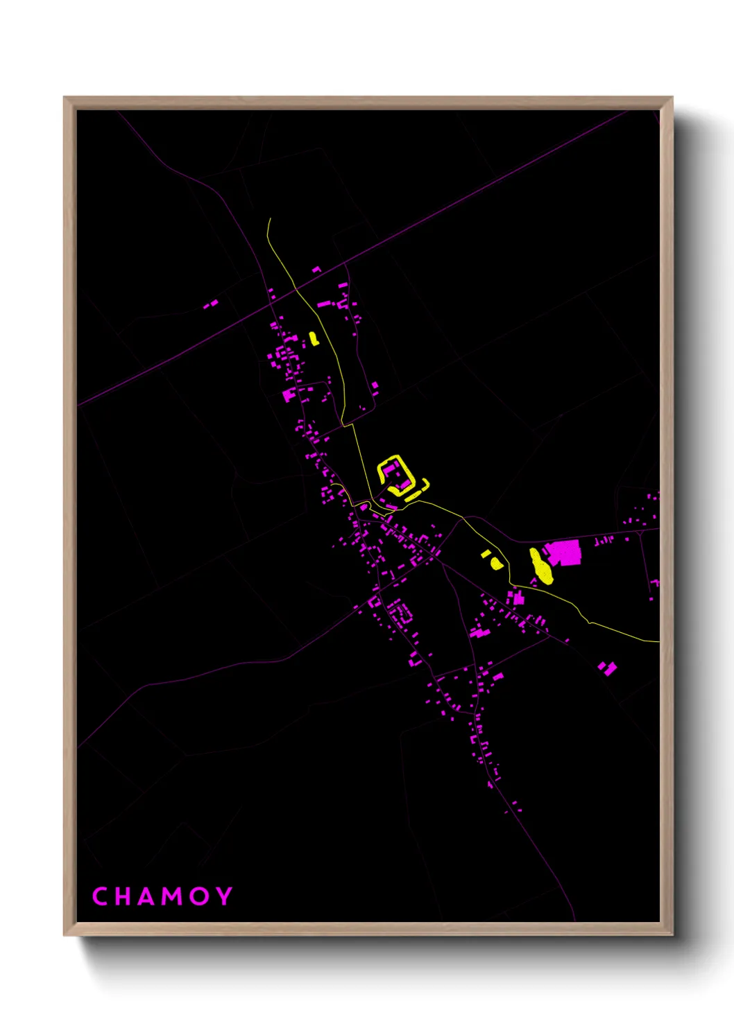 Une affiche de carte sur Chamoy