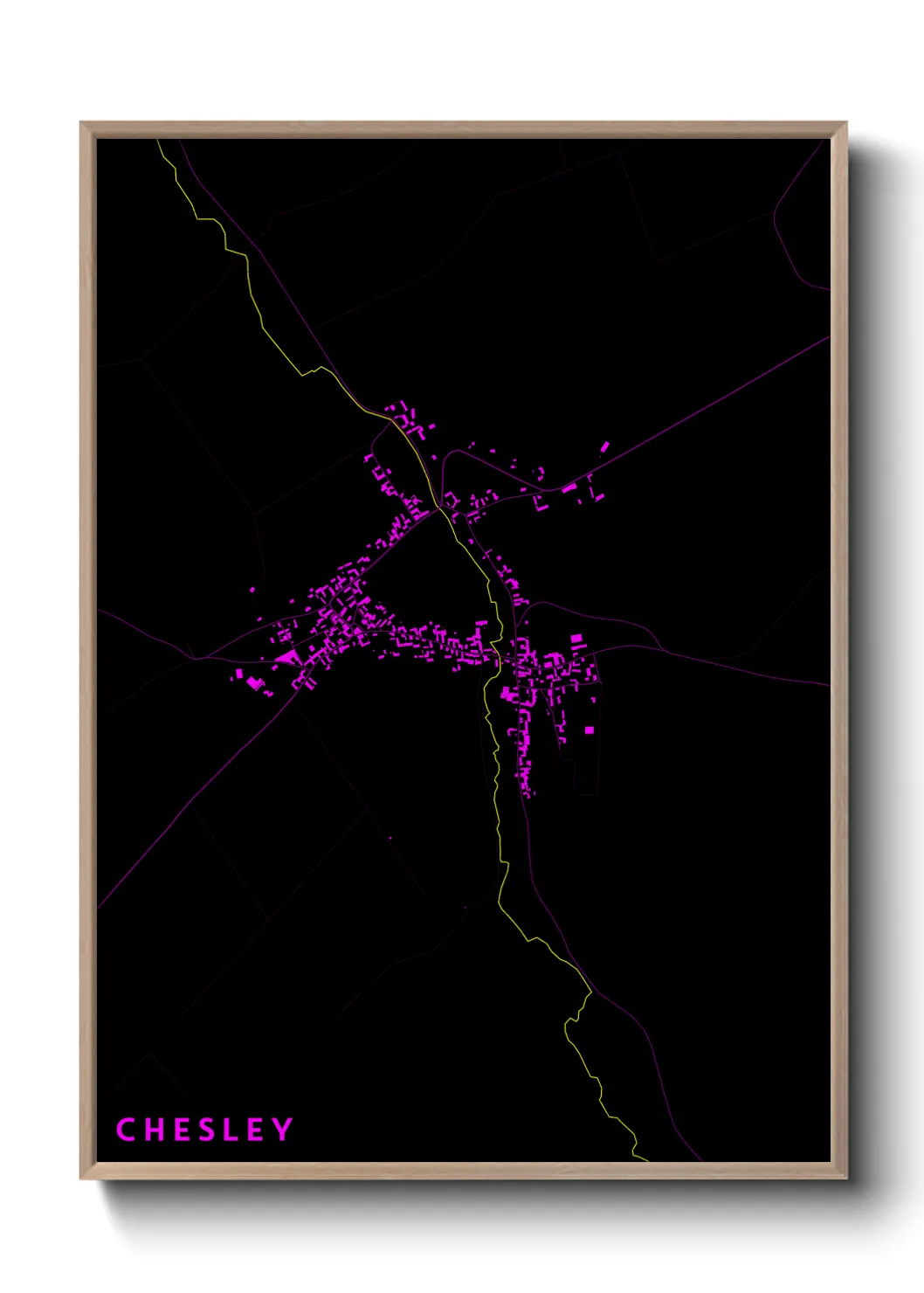 Une affiche de carte sur Chesley