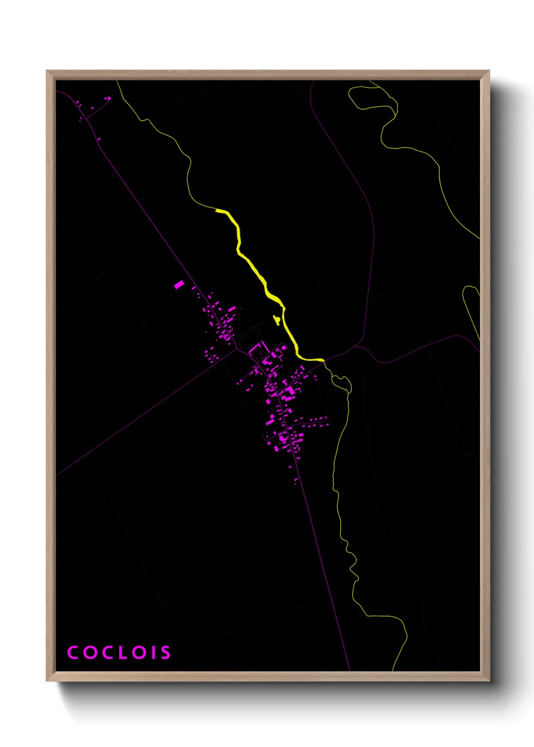 Une affiche de carte sur Coclois