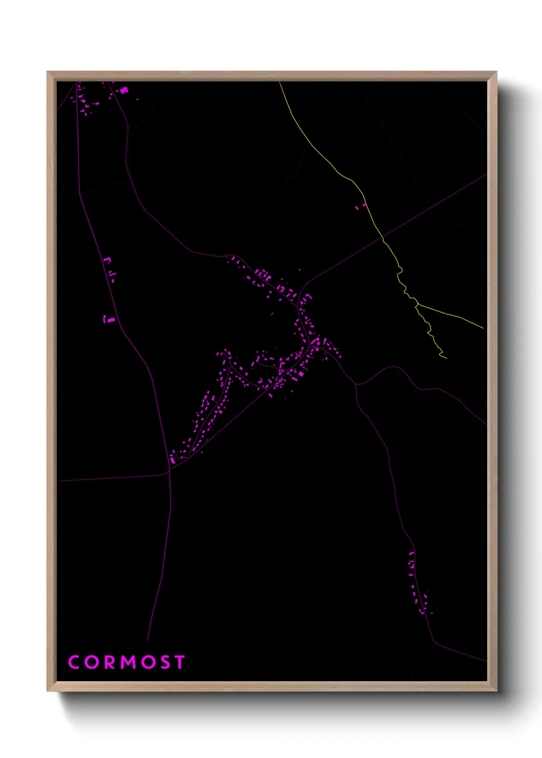 Une affiche de carte sur Cormost