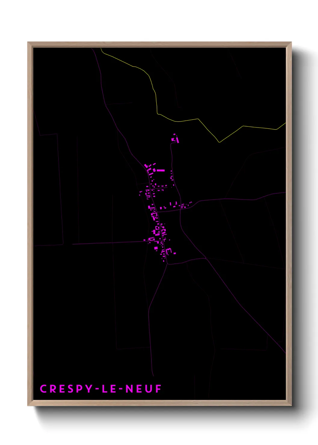 Un poster carteCrespy-le-Neuf