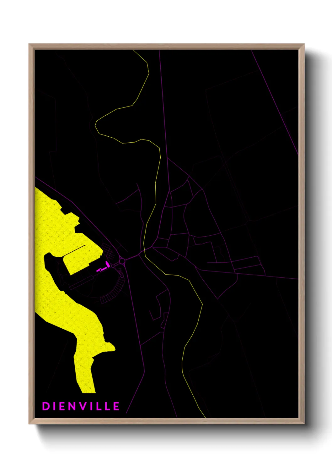 Une affiche de carte sur Dienville