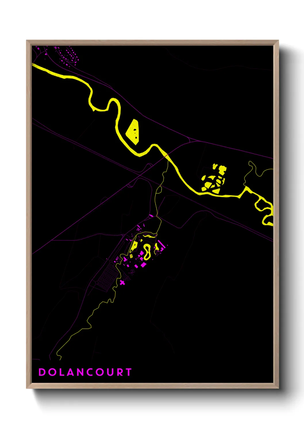 Une affiche de carte sur Dolancourt