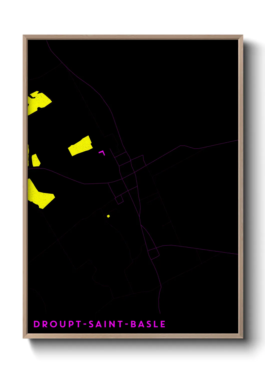 Une affiche de carte sur Droupt-Saint-Basle