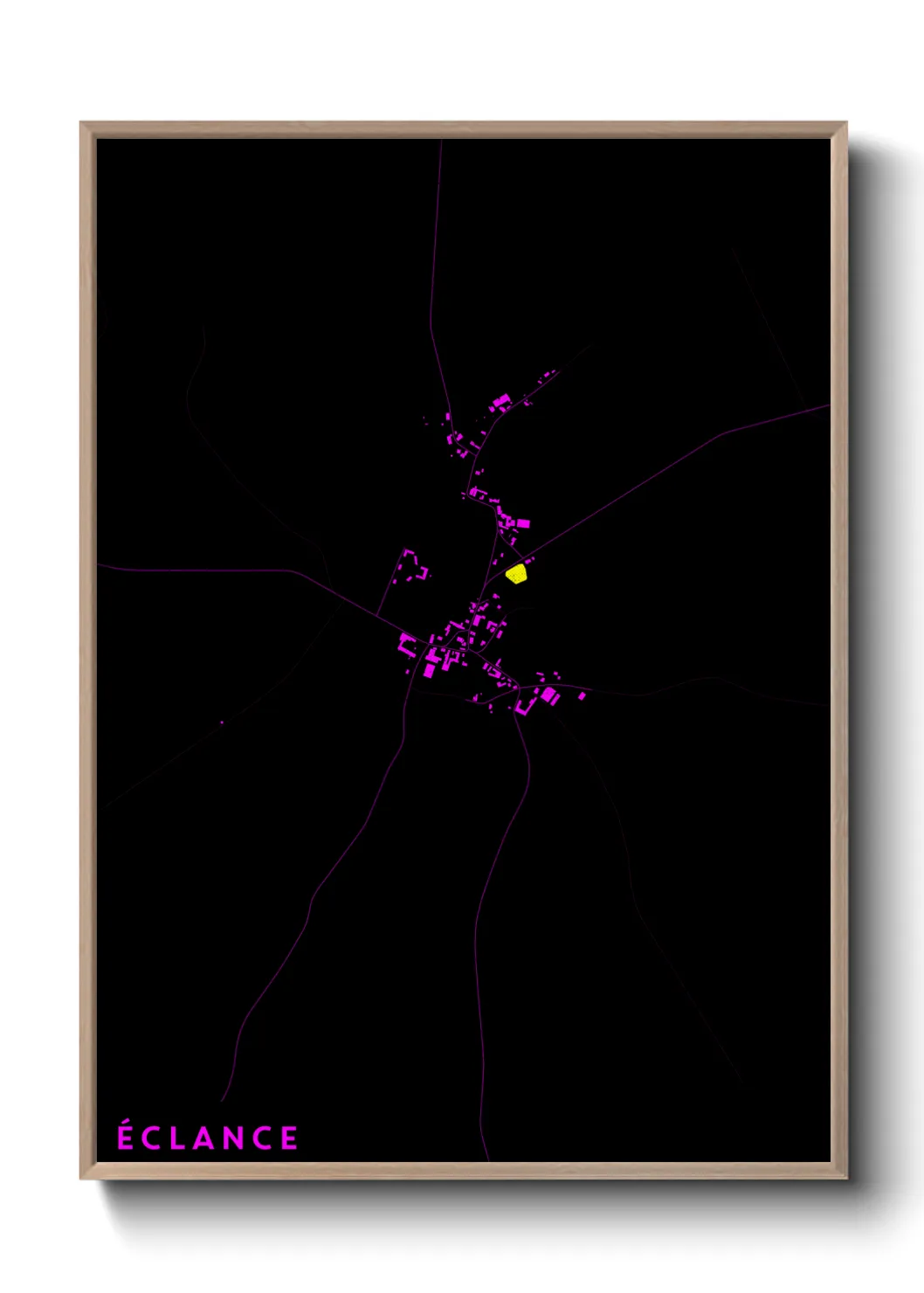 Une affiche de carte sur Éclance