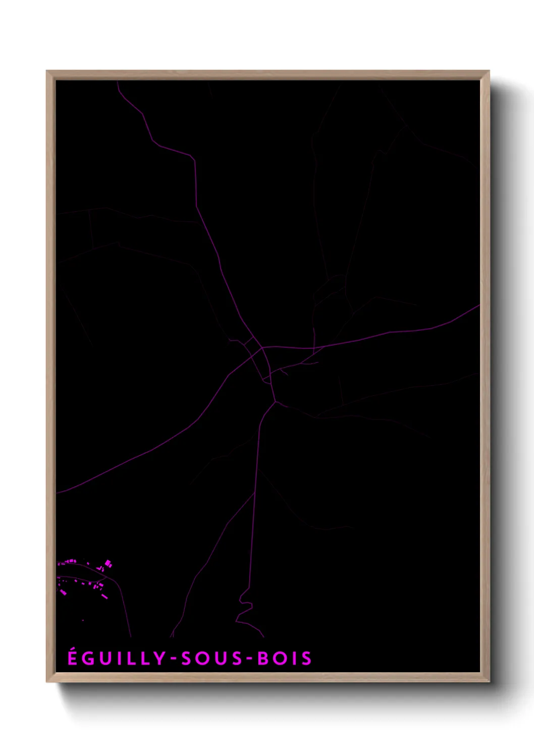 Une affiche de carte sur Éguilly-sous-Bois