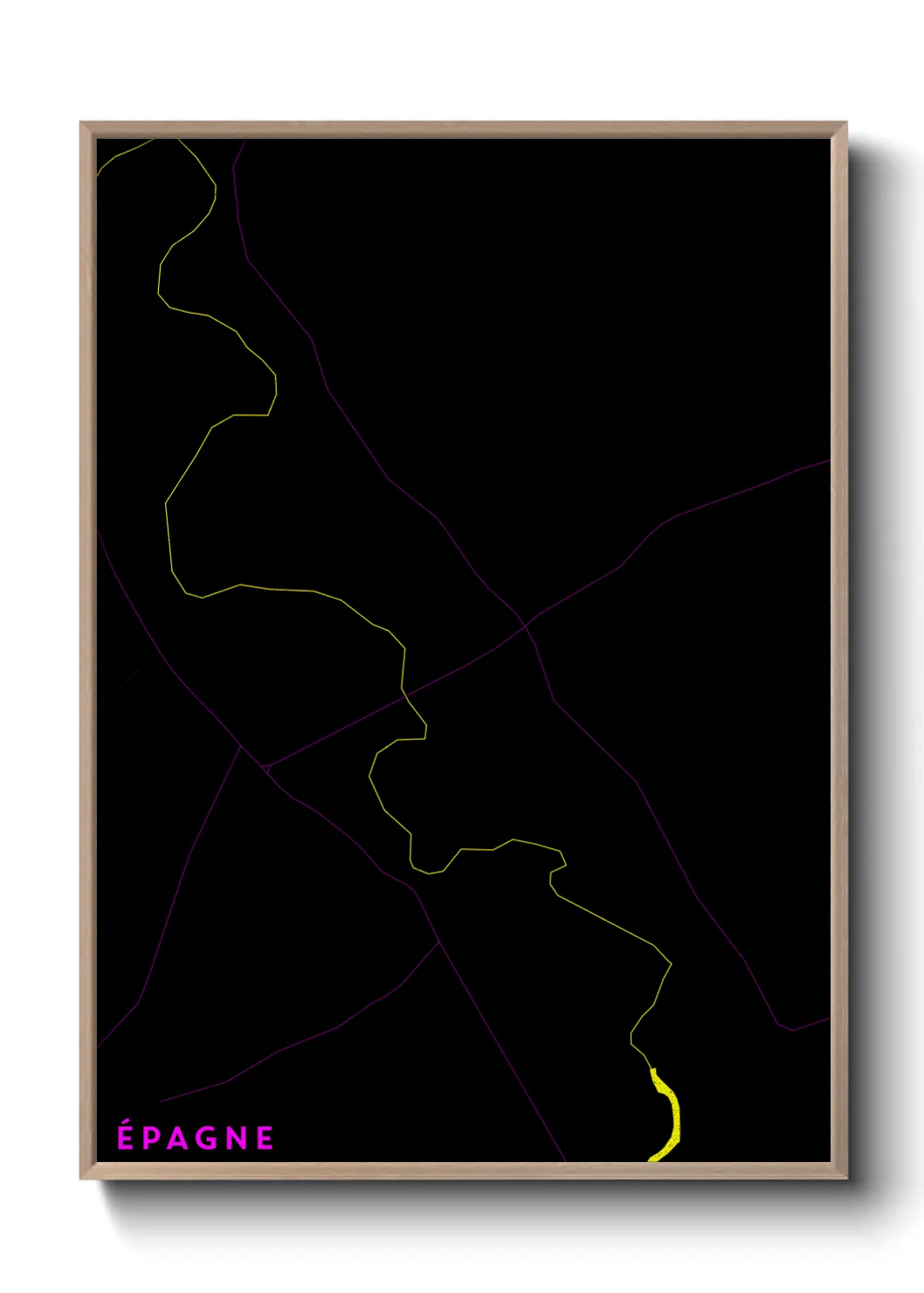 Une affiche de carte sur Épagne