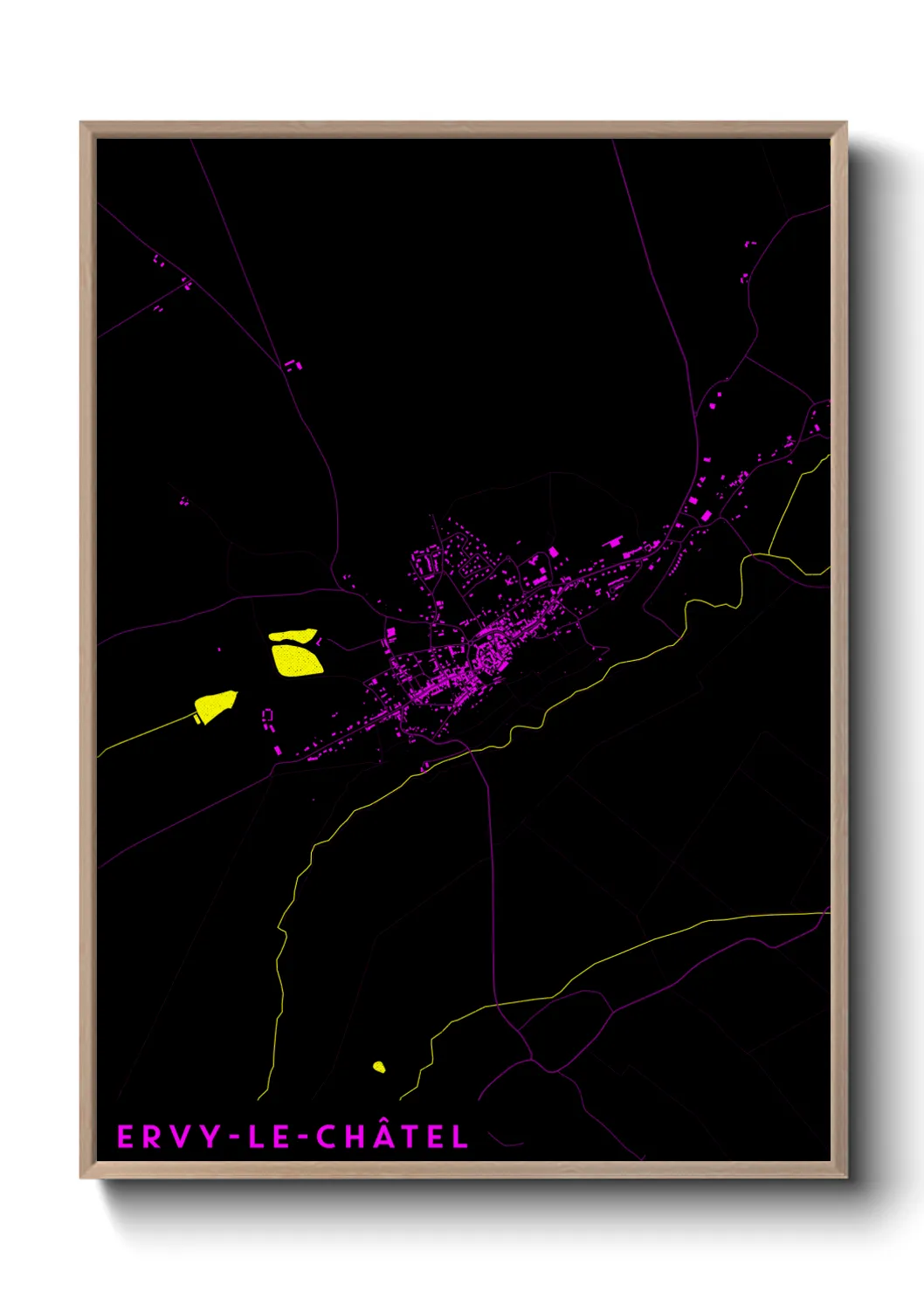 Un poster carteErvy-le-Châtel