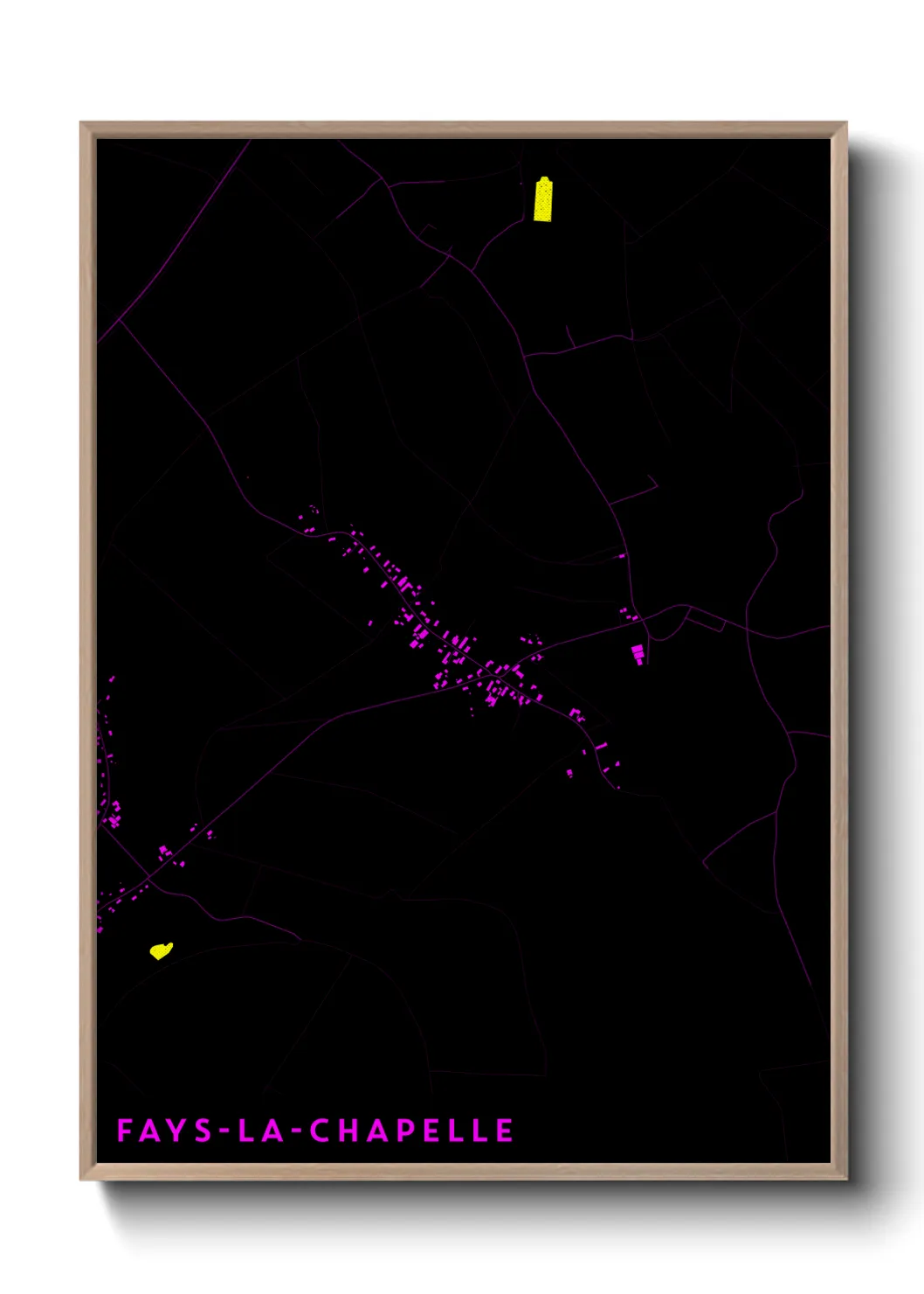 Une affiche de carte sur Fays-la-Chapelle