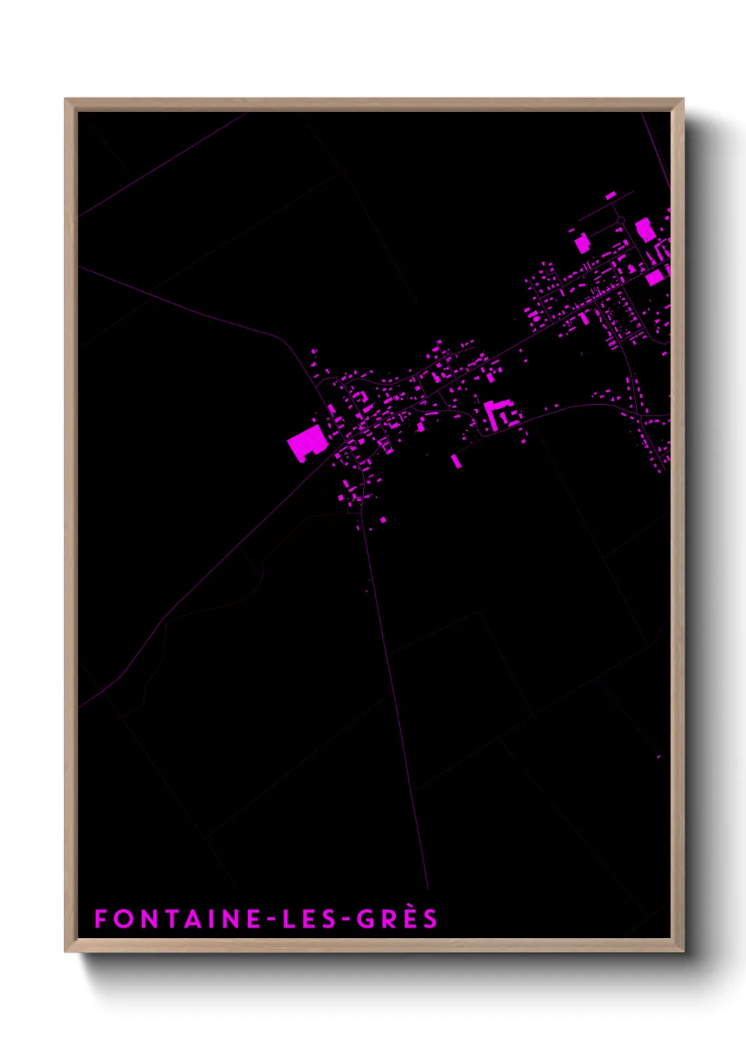 Une affiche de carte sur Fontaine-les-Grès