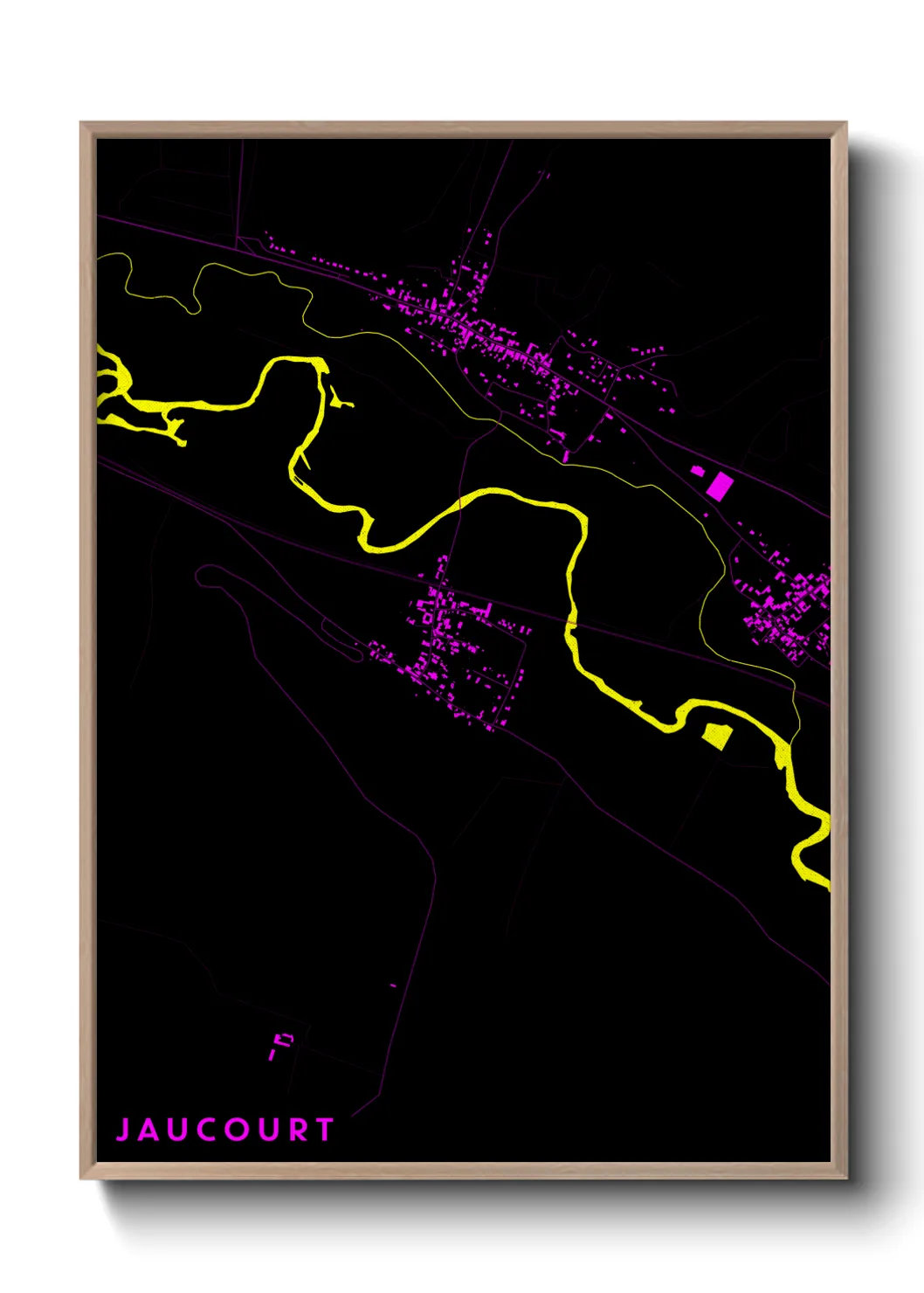 Une affiche de carte sur Jaucourt