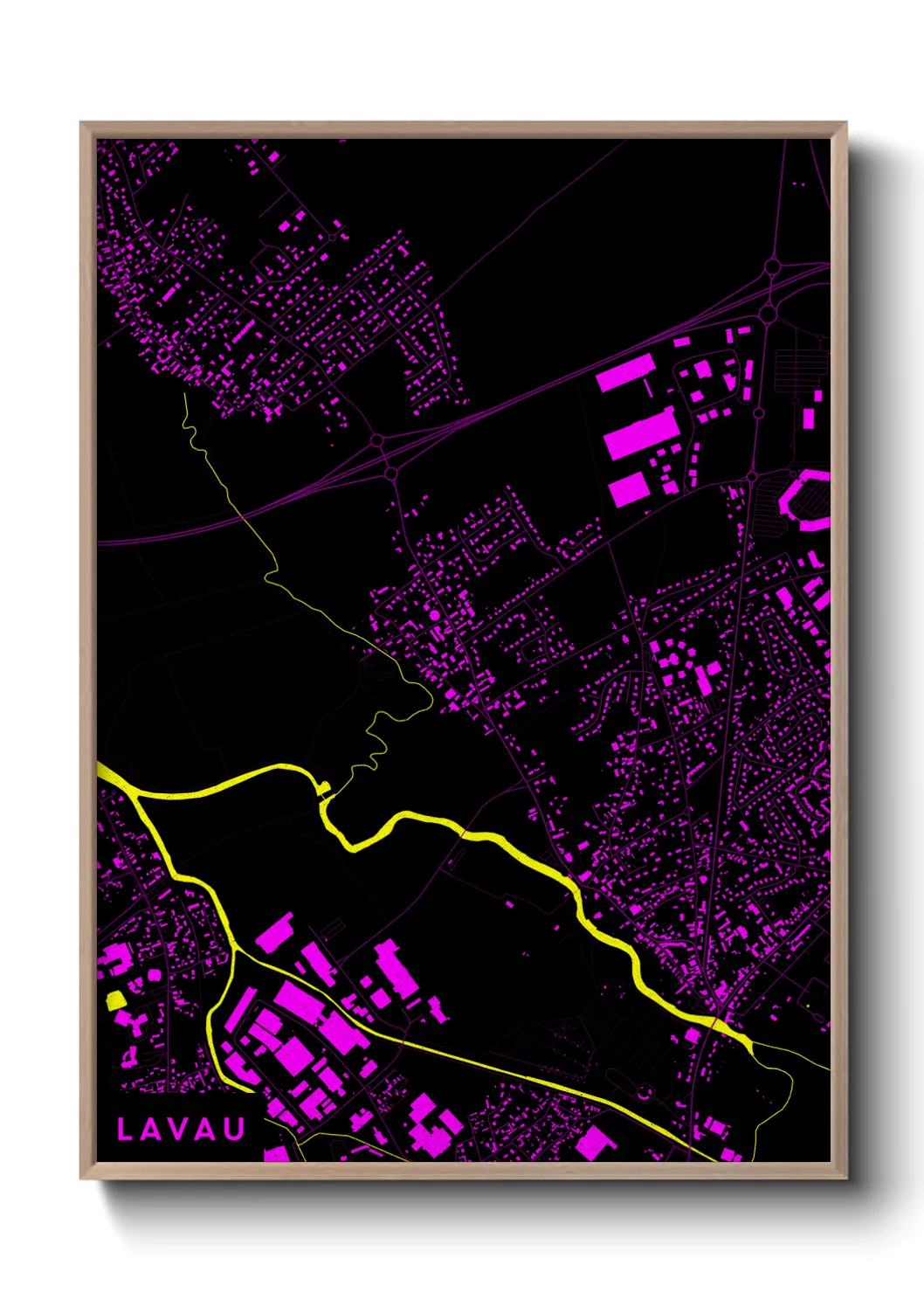 Une affiche de carte sur Lavau