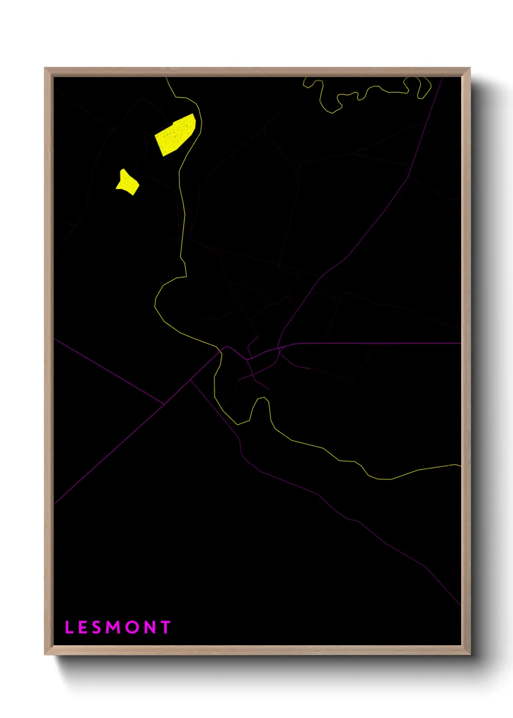 Une affiche de carte sur Lesmont
