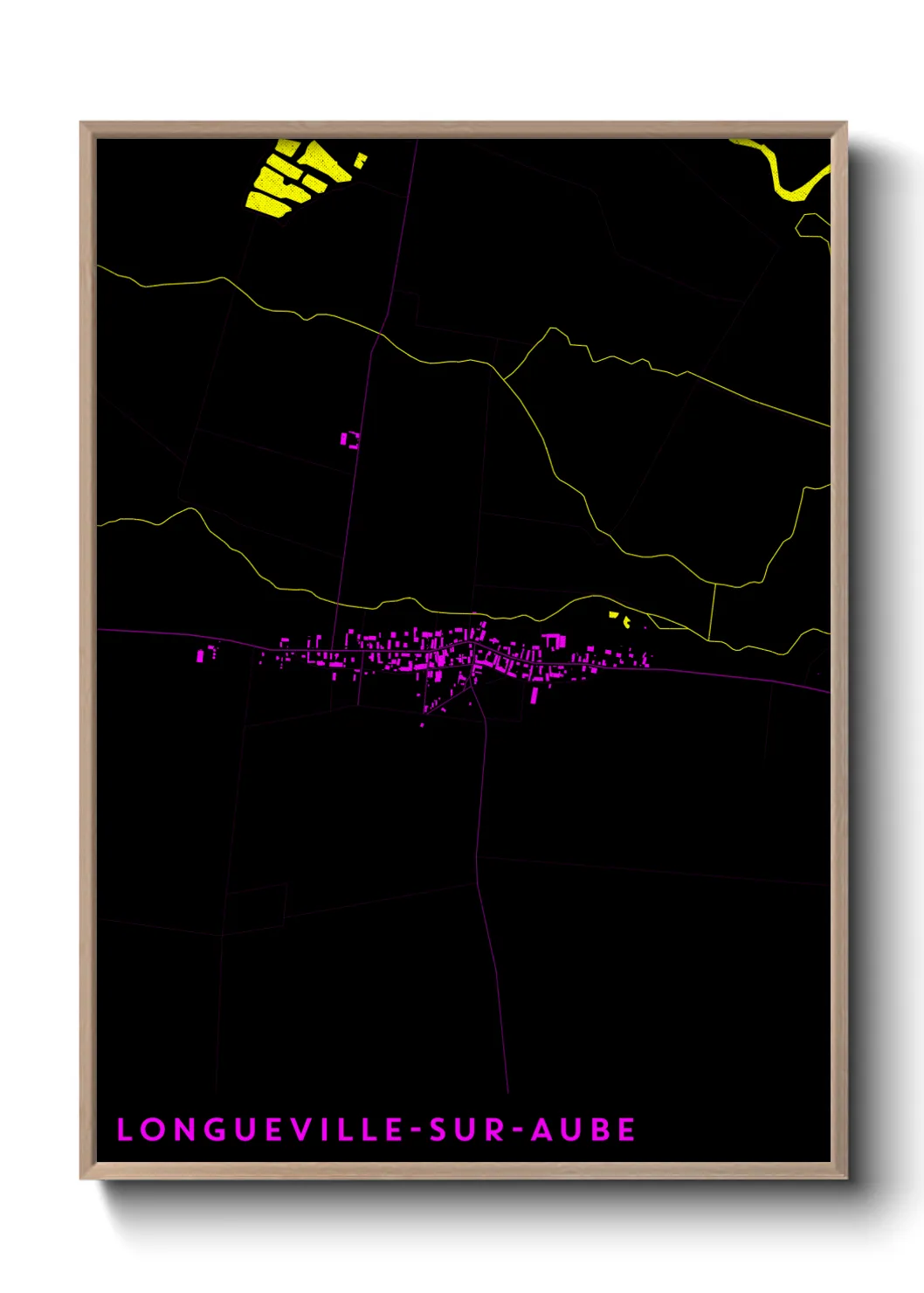 Un poster carteLongueville-sur-Aube