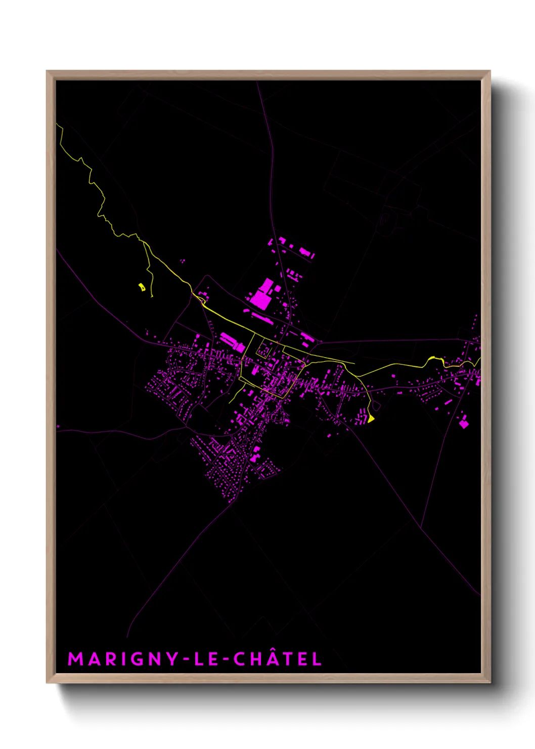 Un poster carteMarigny-le-Châtel