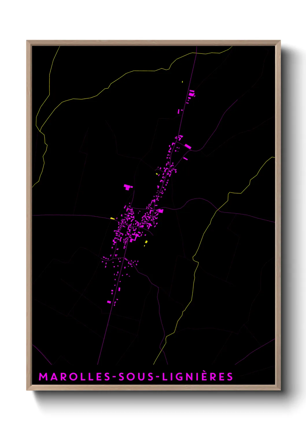 Un poster carteMarolles-sous-Lignières