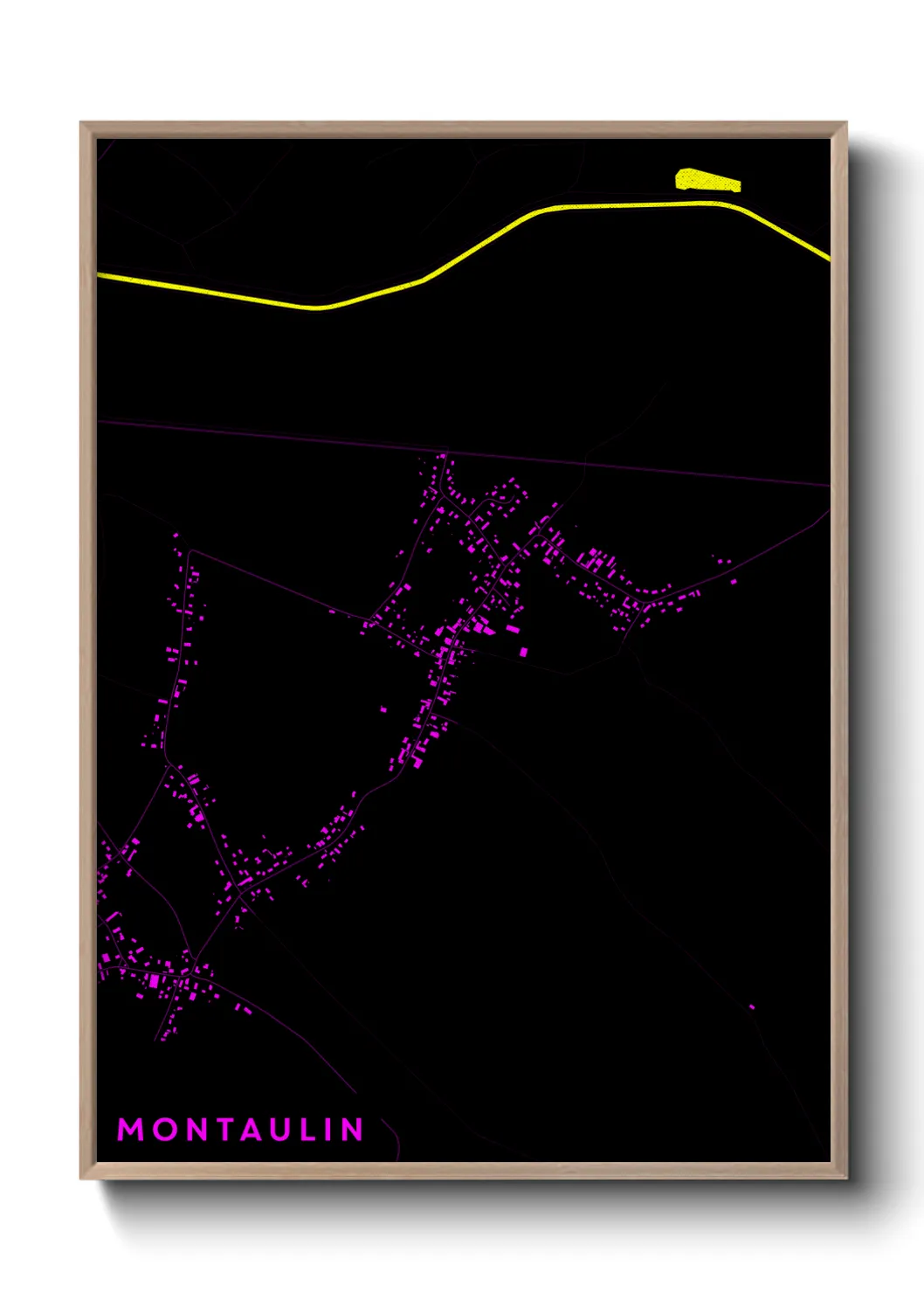 Une affiche de carte sur Montaulin