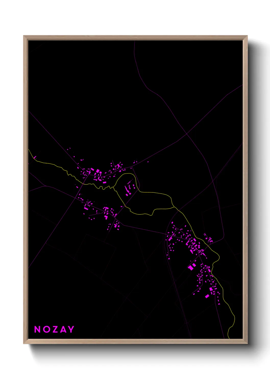 Une affiche de carte sur Nozay
