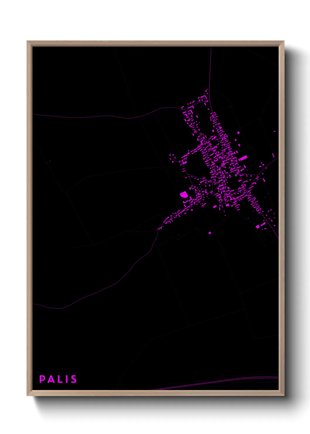 Une affiche de carte sur Palis