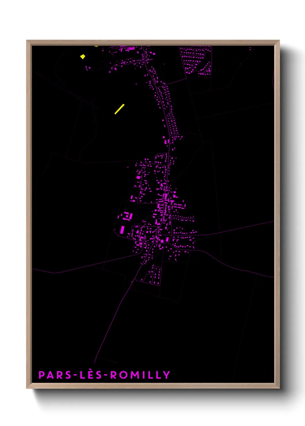 Une affiche de carte sur Pars-lès-Romilly