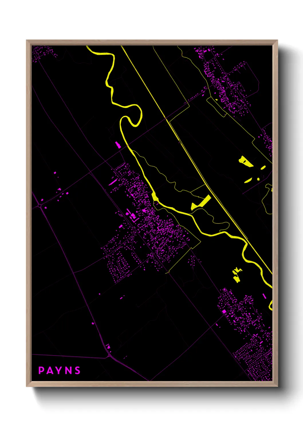 Une affiche de carte sur Payns